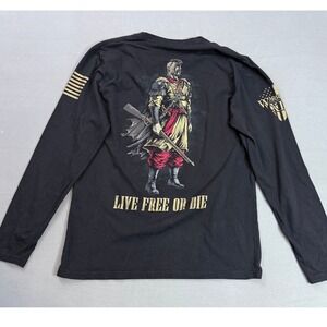 Mens Live Free Or Die Warrior Ukraine Flag Long Sleeve T Shirt‎ Large